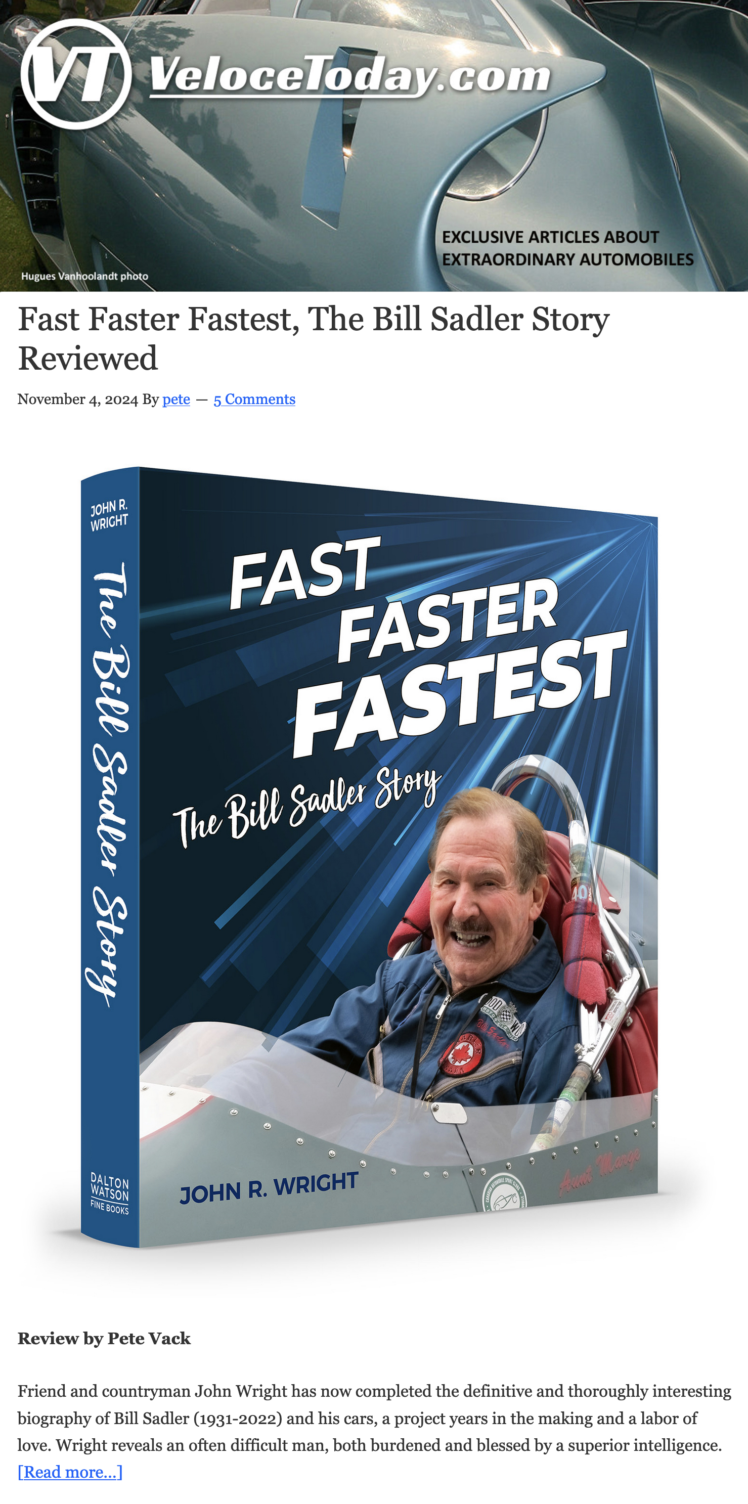 Fast, Faster, Fastest: The Bill Sadler Story